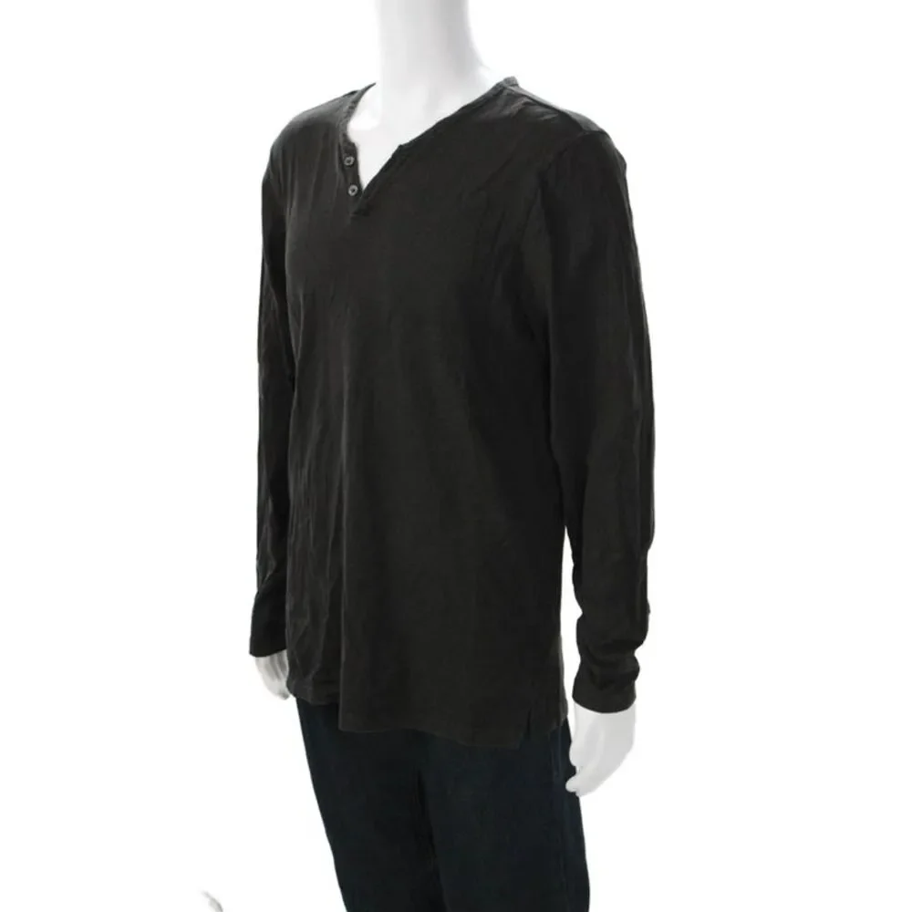 Joes Mens Black Hemp Long Sleeve T-Shirt Size L